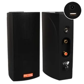 Magicvoice MV-19 2X7.5 CM 40 Watt Komütatörlü Hat Trafolu Siyah Sütun Hoparlör 2'Li Okul Cami Konferans Salonu Hoparlörü - 2
