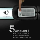 Ayt Zmr-385 Katlanır Şişirilebilir Beyaz Ledli Aydınlatma Tüpü Usb Ve Solar Güneş Enerjisi Şarjlı Armatür Kamp Lambası thumbnail 3