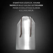 Ayt Zmr-385 Katlanır Şişirilebilir Beyaz Ledli Aydınlatma Tüpü Usb Ve Solar Güneş Enerjisi Şarjlı Armatür Kamp Lambası thumbnail 5