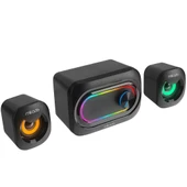 Mikado MD-511 5W+3W×2 USB RGB Ledli 2+1 Gaming Speaker Hoparlör Pc Bilgisayar Hoparlörü Ses Sistemi - 1