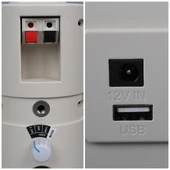 Magicvoice MV-16 7.5 CM 30 Watt Komütatörlü Hat Trafolu Beyaz Sütun Hoparlör 2'Li Okul Cami Konferans Salonu Hoparlörü - 5