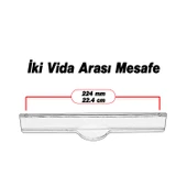 Saral Çizgili Antik Sarı Metal Kulp 224 mm 22.4 cm Mobilya Çekmece Mutfak Dolabı Dolap Kapak Kulplar thumbnail 2