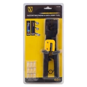 Ayt Powermaster YK-376M RJ11-RJ12-RJ22-RJ45 3'lü Soket Sıkma Pensesi Telefon Ethernet İnternet Kablosu Soket Pensesi - 2