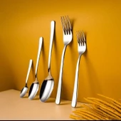 Fecra Royal 30 Parça Sade Çatal Kaşık Bıçak Takımı - 2