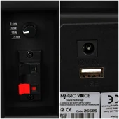 Magicvoice MV-03 16 CM 60 Watt Komütatörlü Hat Trafolu Siyah Sütun Hoparlör 2'Li Okul Cami Konferans Salonu Hoparlörü - 4