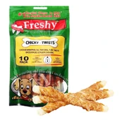 Freshy Chicky Twists Tavuk Etli Burgu Çiğneme Kemiği 10'lu - 1