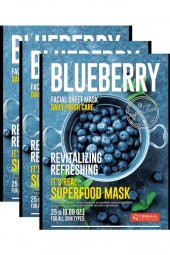 DERMAL Yenileyici ve Canlandırıcı Yaban Mersini Maskesi 25gr 3lü Set - 1