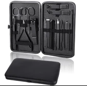 Ayt Sunup SN-27099 Siyah Paslanmaz Çelik 18in1 Profesyonel Manikür Tırnak Bakım Seti Tırnak Bakım - 5