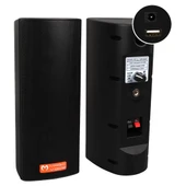 Magicvoice MV-26 2X7.5 CM 50 Watt Komütatörlü Hat Trafolu Siyah Sütun Hoparlör 2'Li Okul Cami Konferans Salonu Hoparlörü - 2