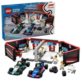 60444 Lego City F1 Garajı ve Mercedes-AMG ve Alpine Arabaları 678 parça +7 yaş thumbnail 1