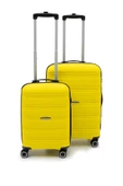 Artemis Polipropilen&Kırılmaz 2'li Valiz Seti Orta&Kabin - Sarı thumbnail 1