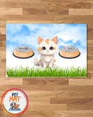 Petmat KEdi Mama Paspası , Kaymaz Taban , Yıkanabilir , Evcil Hayvan Paspası - 1