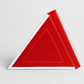 25x20 Cm Kırmızı Üçgen Branda Flama Bayrak Araç Dayanıklı İş Güvenlik Uyarı İşaretleme Aksesuarı thumbnail 5