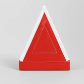 25x15 Cm Kırmızı Üçgen Branda Flama Bayrak Araç Dayanıklı İş Güvenlik Uyarı İşaretleme Aksesuarı thumbnail 6