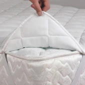 Homedius Microfiber Alez Microfiber Yatak Koruyucu Alez Beyaz 180x200 - 1