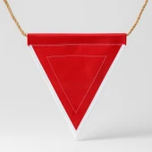 25x15 Cm Kırmızı Üçgen Branda Flama Bayrak Araç Dayanıklı İş Güvenlik Uyarı İşaretleme Aksesuarı thumbnail 3