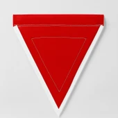 25x20 Cm Kırmızı Üçgen Branda Flama Bayrak Araç Dayanıklı İş Güvenlik Uyarı İşaretleme Aksesuarı thumbnail 1