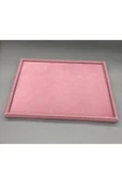 Sertex Kumaşı Pembe Renk 24/34 Cm Takı Servis Kutu Tabla thumbnail 3