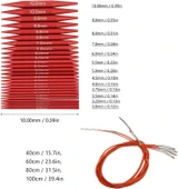 Valkyrie Değiştirilebilir Örgü Şiş Seti Ayrılabilir Dairesel Şişler Profesyonel Örgü İçin Çok Amaçlı Set - 3