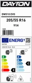 Dayton 205/55R16 91H Dw510E E-C-72 Kış Oto Lastiği (Üretim Yılı: 2025) thumbnail 2