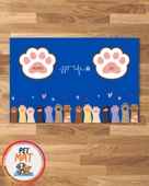 Petmat KEdi Mama Paspası , Kaymaz Taban , Yıkanabilir , Evcil Hayvan Paspası - 1