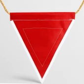 30x30 Cm Kırmızı Üçgen Branda Flama Bayrak Araç Dayanıklı İş Güvenlik Uyarı İşaretleme Aksesuarı thumbnail 3
