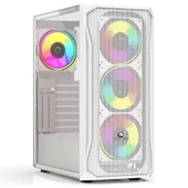 GameBooster GB-T005MW USB3.0 Mesh Panel ATX Beyaz Oyuncu Kasası (PSU Yok) thumbnail 1