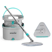 SMARTER Aqua Max Ve Üçgen Aparat Temiz & Kirli Suyu Ayırma Temizlik Seti Mop Paspas Cam Sileceği - 1