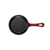 Lava Döküm Yuvarlak Kızartma Tavası Yekpare Saplı. Çap(Ø)16cm.-Bordo - 3