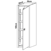 Çelik Dosya Dolabı Metal Dolap Ofis Dolapları Arşiv , Garaj , Bahçe , Kiler , Balkon 50X60X180 - 6