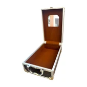 Lionesse 583 Metal Aksesuar Ve Makyaj Çantası Kahverengi thumbnail 4