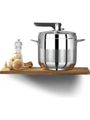 new and single Krom Paslanmaz Çelik Tabanlı Düdüklü Tencere 5 Lt thumbnail 4