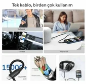 WOYAX by DEJİ WY-C15 3.5mm Aux Kablo Stereo 3.5mm Erkek/Erkek Kablo Örgülü Siyah 1.2metre - 2