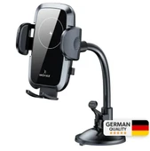 WOYAX by DEJİ WY-HR08 15W Kablosuz Şarjlı Vantuzlu Araç İçi Telefon Tutucu Vakumlu Akrobat Araba Tel - 1