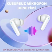 WOYAX by DEJİ Curvy HD Mikrofonlu Ultra Hafif HiFi Ses Beyaz Kulak İçi Kablosuz Bluetooth Kulaklık - 3