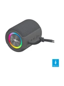 SHAZA SS4506/GR Taşınabilir 8W Ses Çıkışı RGB Bluetooth Hoparlör Gri thumbnail 3