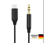 WOYAX by DEJİ WY-C15 3.5mm Aux Kablo Stereo 3.5mm Erkek/Erkek Kablo Örgülü Siyah 1.2metre - 1