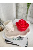 DEKOPOR “RoseCherub” Dekoratif Melek & Gül Serisi – Şık Sunum Tepsisi ile Sofistike Dokunuş - 3
