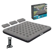 Bestway Ultra King 3 Kişilik Şişme Yatak, El pompası ve Yastık 203x183x22cm 671HC BW149 - 1