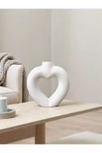 DEKOPOR Dekoratif Kalp Figürlü Seramik Vazo | El Yapımı Özel Tasarım - 8