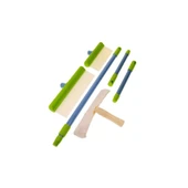 Cam Temizlik Kiti, Silikon Su Çekme Aparatı, Mikrofiber Bezli Başlık, Uzatma Sapı thumbnail 2