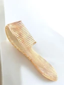 Kemik Tarak %100 El Yapımı Doğal Kemik İşlemeli Tarak Sivas Boynuz Tarağı Saplı Kahverengi - 2