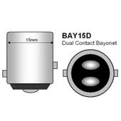 SuperLight BAY15D/1016/21/5W 12V Halojen Fren Sinyal Ampulü Çift Duy 2 Adet Turuncu - 2