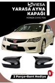 Honda Civic FD6 Uyumlu Batman Yarasa Ayna Kapağı Piano Black - 1