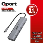 QPORT Q-TUC06 TYPE-C TO 4 PORT TYPE-C COKLAYICI thumbnail 1