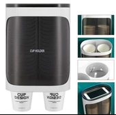 Sunup SN-27108 Kendinden Yapışkanlı Çiftli Plastik - Karton Bardak Dispenseri - 1