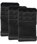 3 ADET  Lastikli Sütyen Uzatma Kopçası Agraf/geniş 3 Kancalı Ek Aparatı Seti thumbnail 2