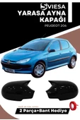Peugeot 206 Uyumlu Batman Yarasa Ayna Kapağı Piano Black - 1