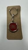 Fiat Logolu Kırmızı Metal Otomobil Anahtarlığı 1 Adet thumbnail 3