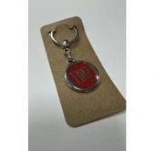 Fiat Logolu Kırmızı Metal Otomobil Anahtarlığı 1 Adet thumbnail 2